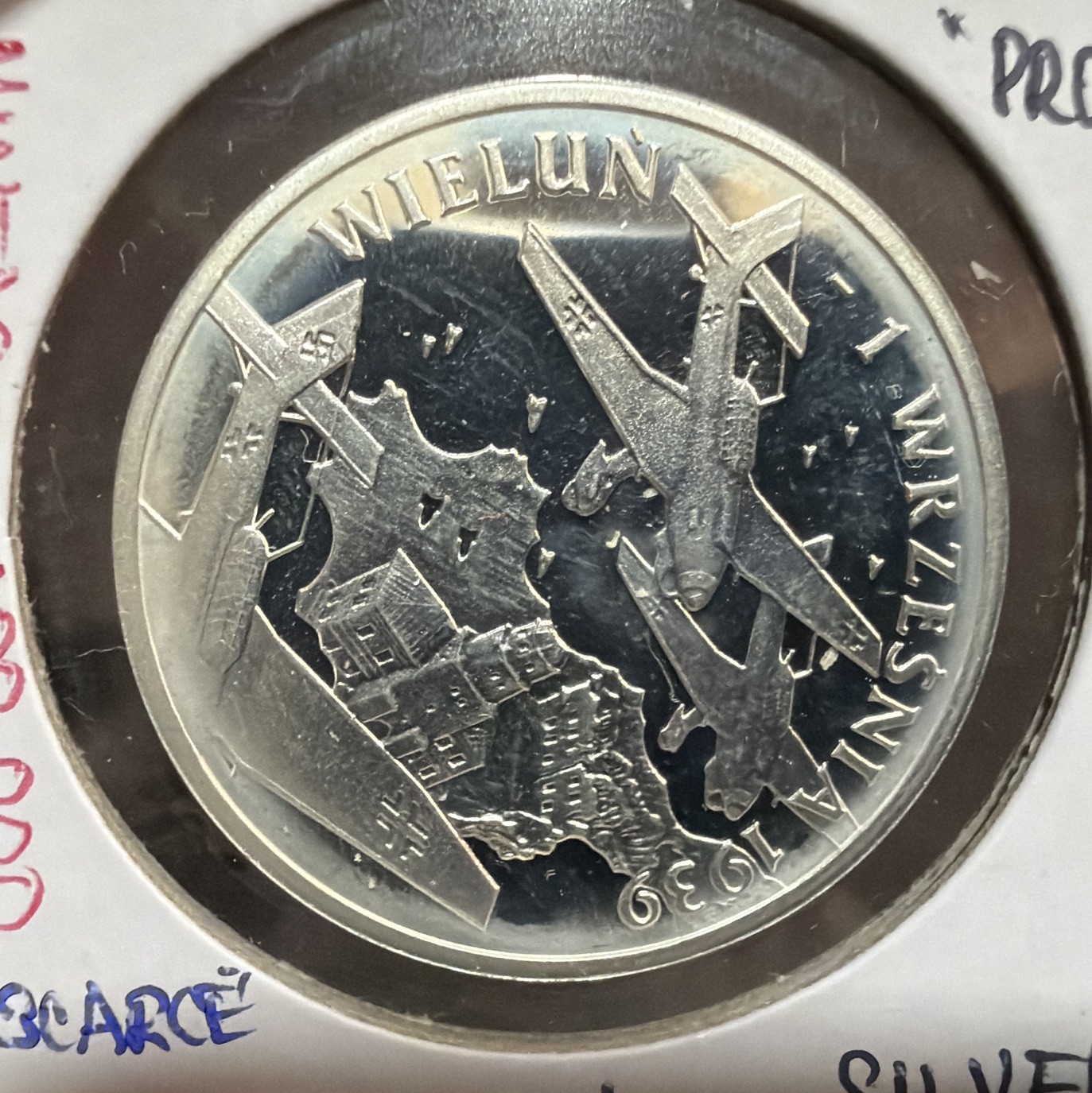2009MW POLAND 10 ZLOTYCH “SCARCE”PROOF SILVER COIN-32MM-Y#695-MINTAGE=100,000
