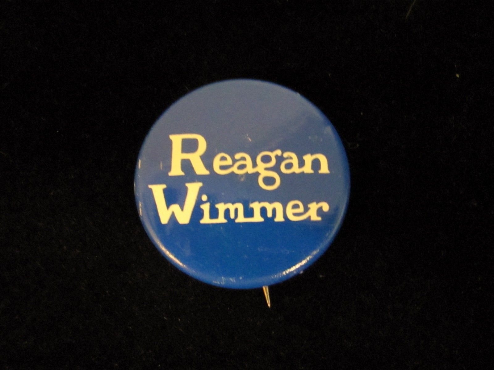 1980 Reagan for President 1 1/8" Pinback Button Coattail Wimmer Waukesha Cty WI