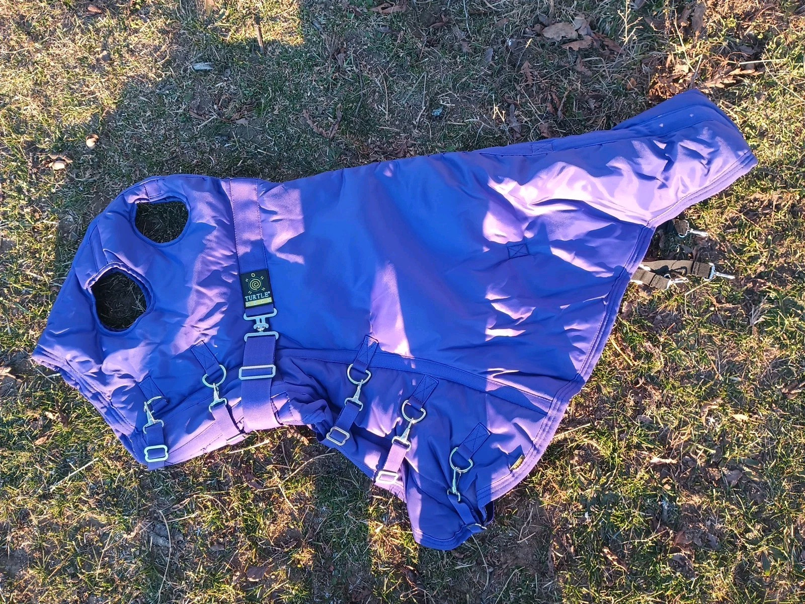 Turtle Neck Waterproof Horse Blanket FULL HOOD Purple size Medium (hood only)