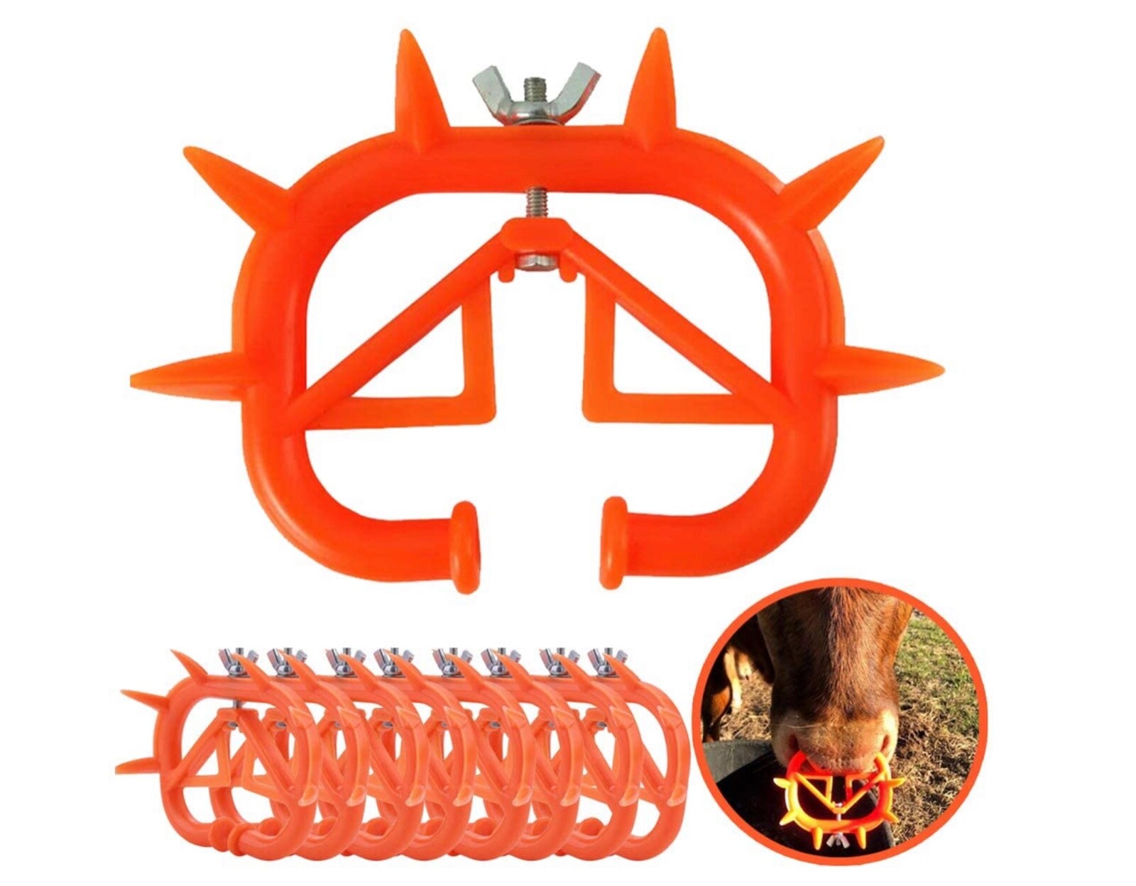 Calf Wearner Nose Ring Livestock Animal Weaning Cow Prevent Sucking Calf 10 pack