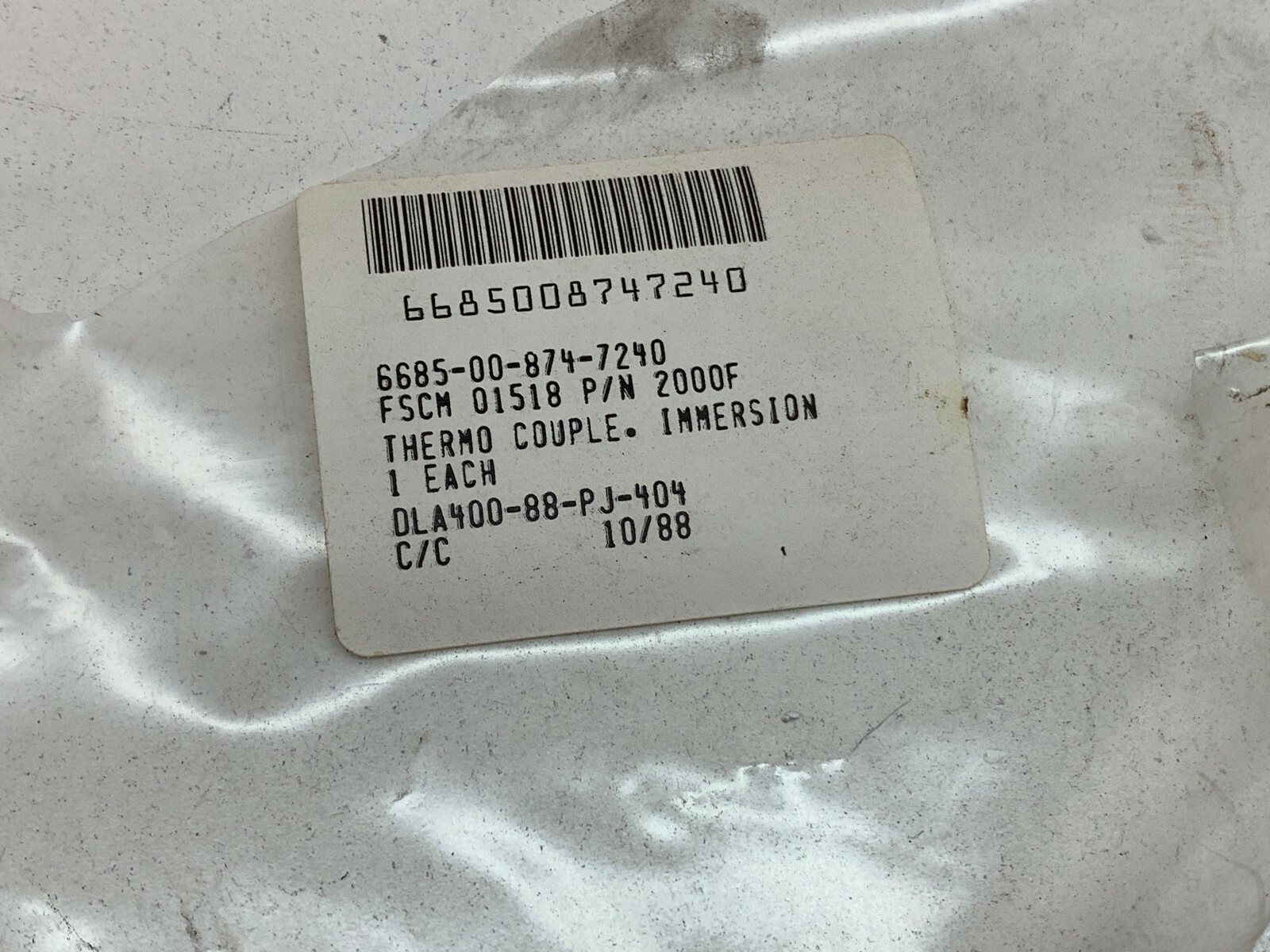 FSCM 2000F Immersion Thermocouple Thermometer Probe