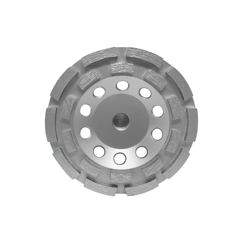 4" Double Row Diamond Grinding Cup Wheel 5/8"-11 Concrete Masonry Marble