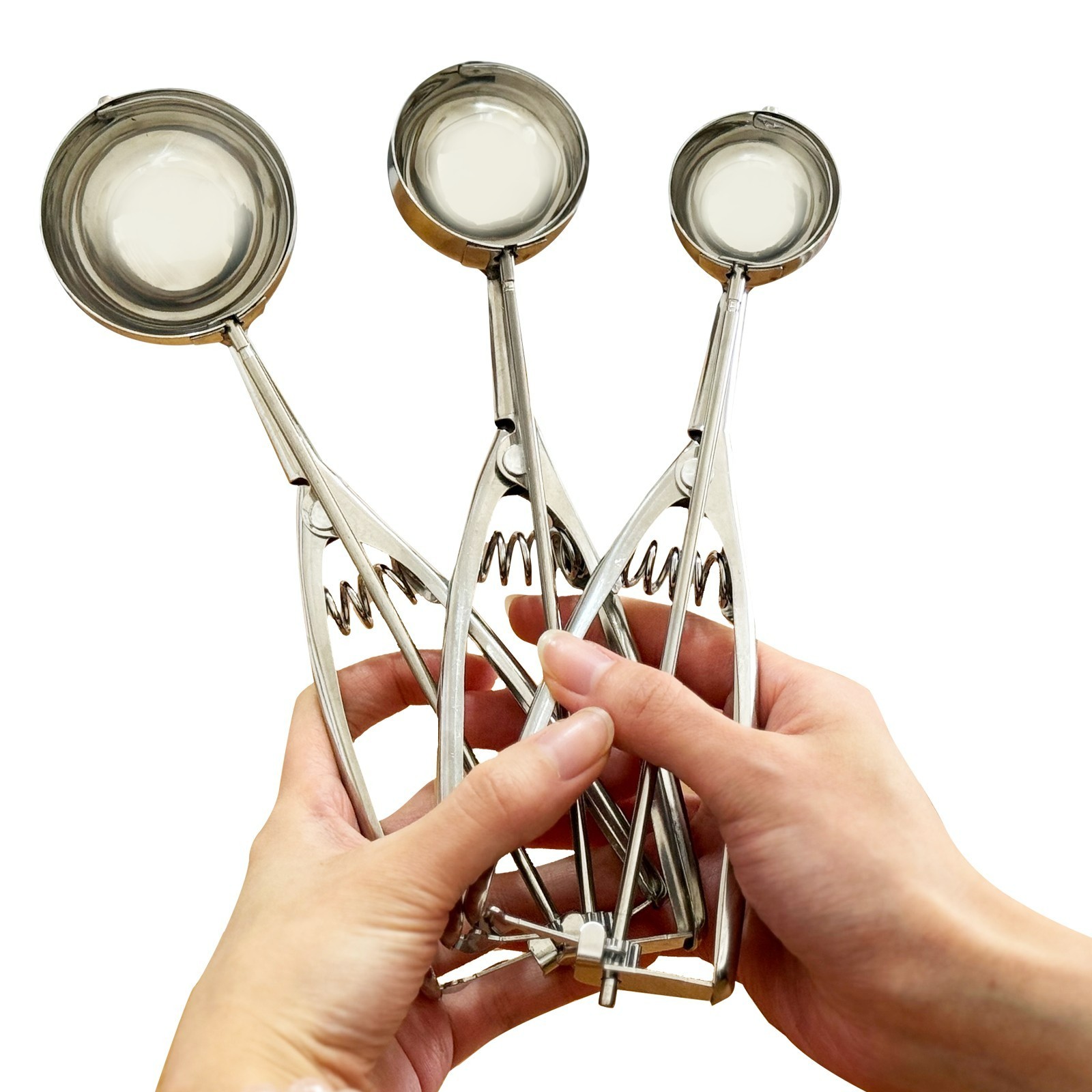 3pcs Stainless Steel Ice CreamScoop for home cold drink shop restaurant