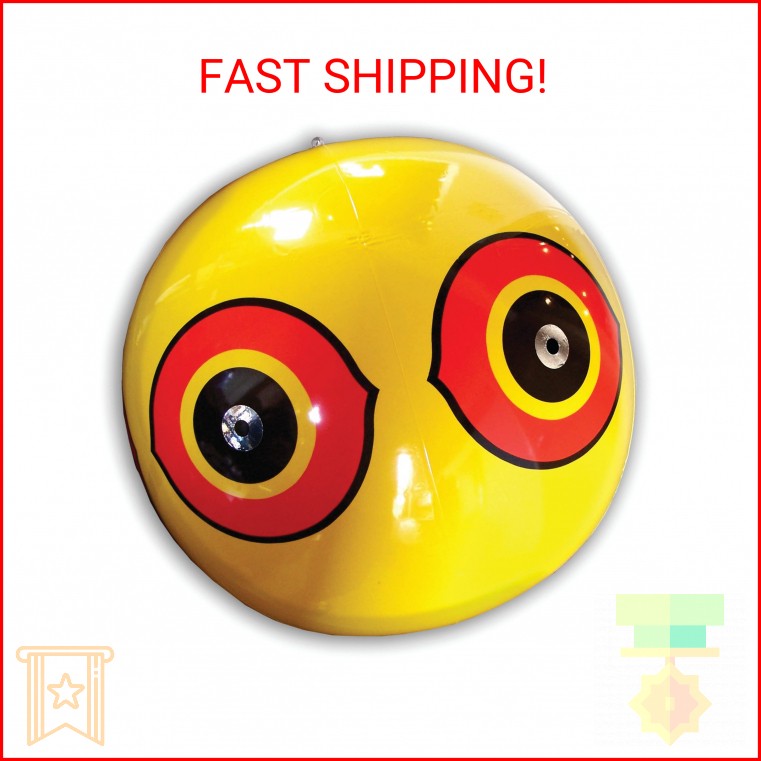 Bird-X Scare-Eye Balloon, Predator 3D Eye Balloons with Glaring Eyes and Bright