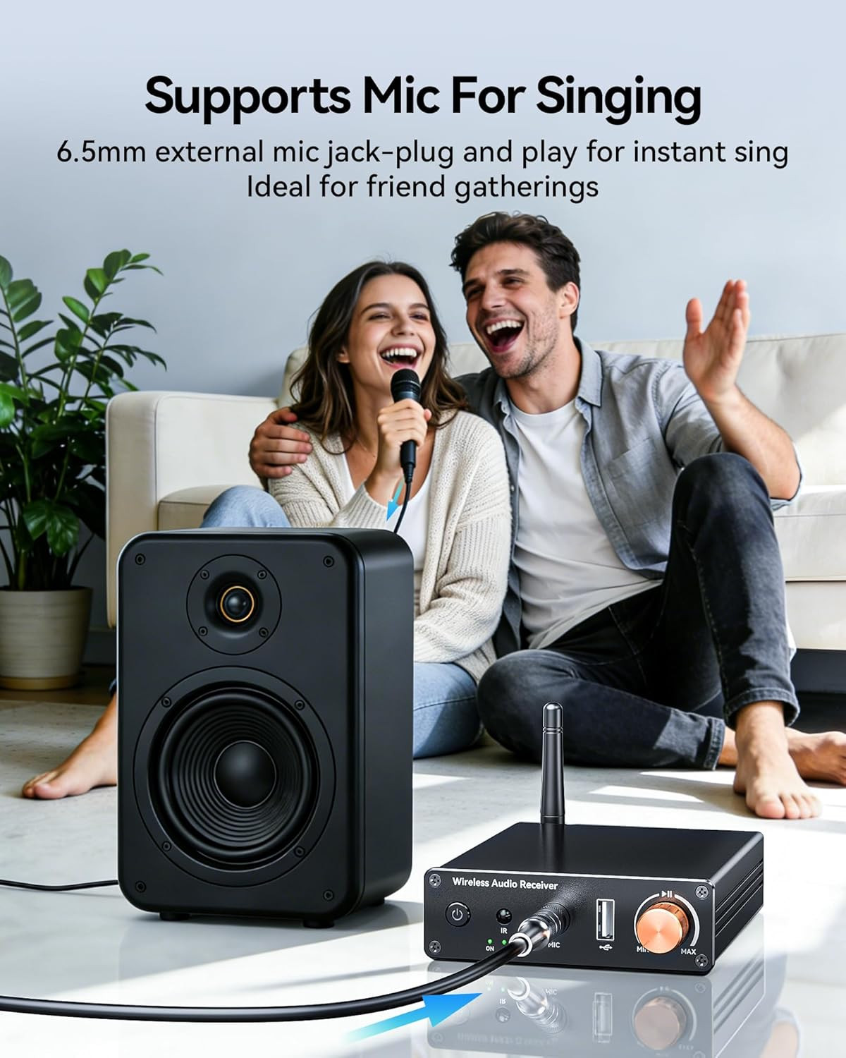 Bluetooth 6.0 Receiver, Hi-Fi Adapter with Wireless Long-Range Low-Latency