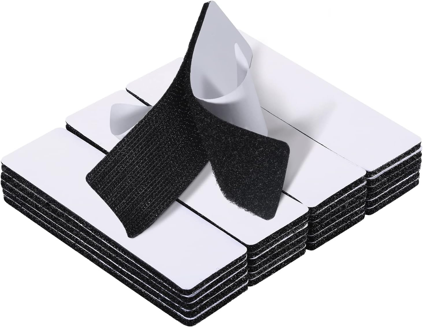 20 Sets 1X4 Inch Hook and Loop Fastener Strips with Adhesive Heavy Duty Double S
