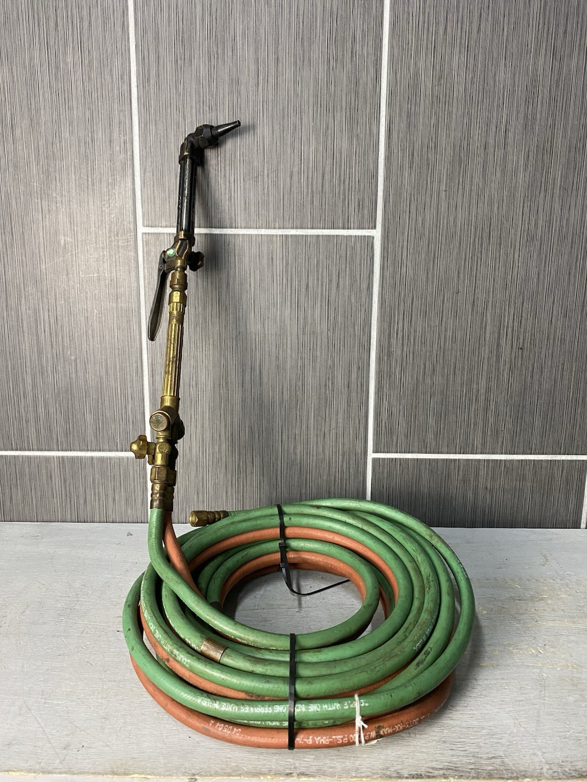 Victor Style Oxy Acetylene Cutting Welding Torch Kit Setup Twin Hoses Duty