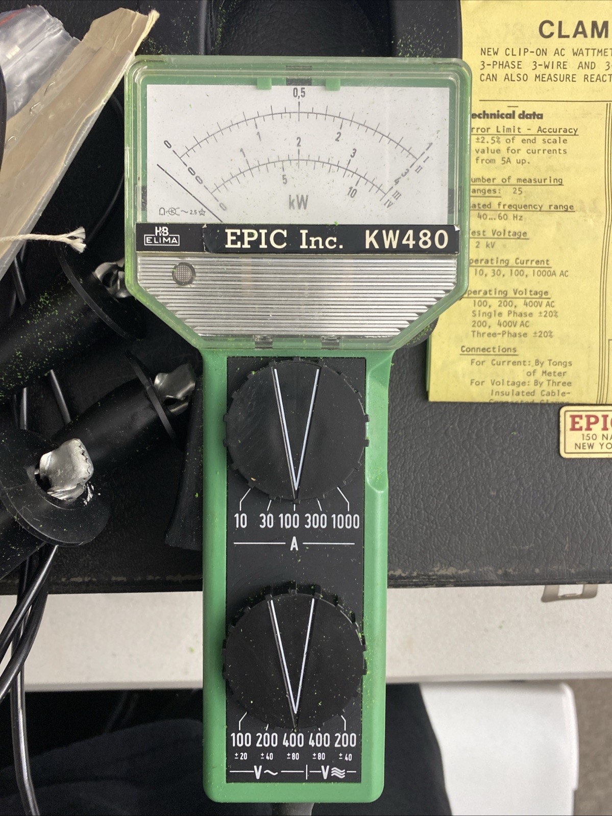 Epic Inc kw 480 Wattmeter Clamp Meter