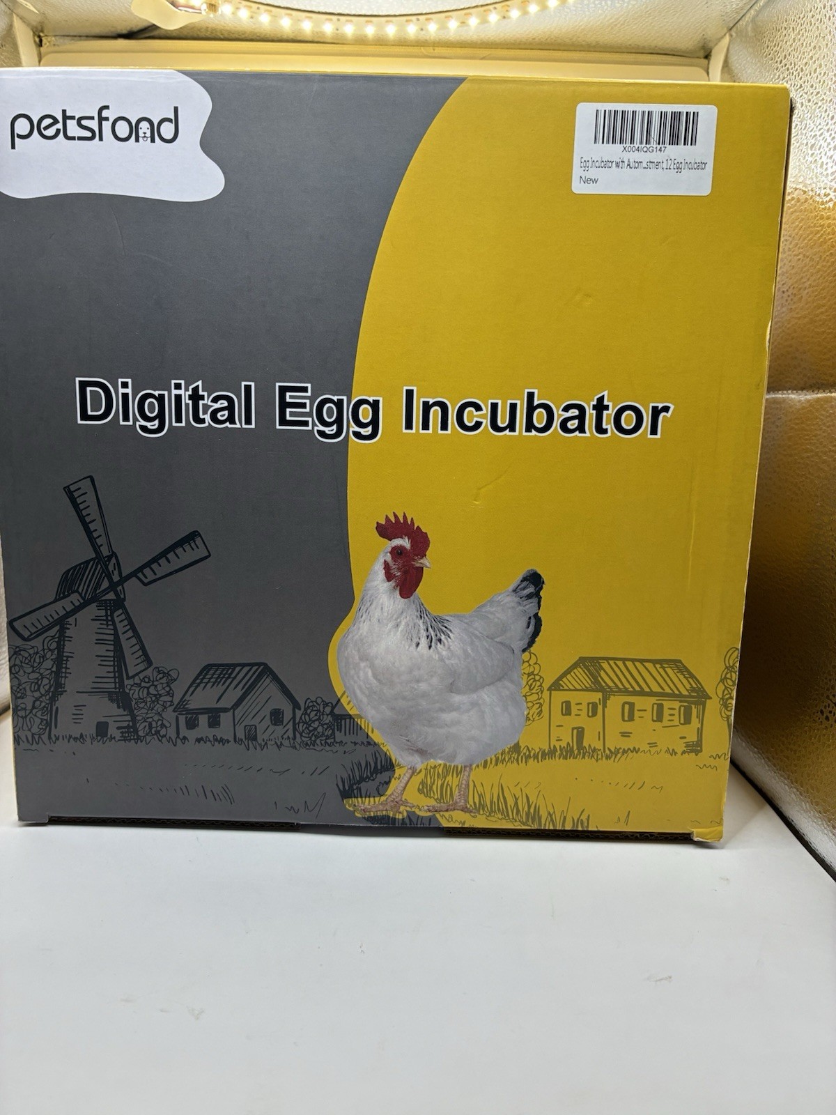 Egg Incubator with Automatic Turning and Humidity Control 12 Eggs