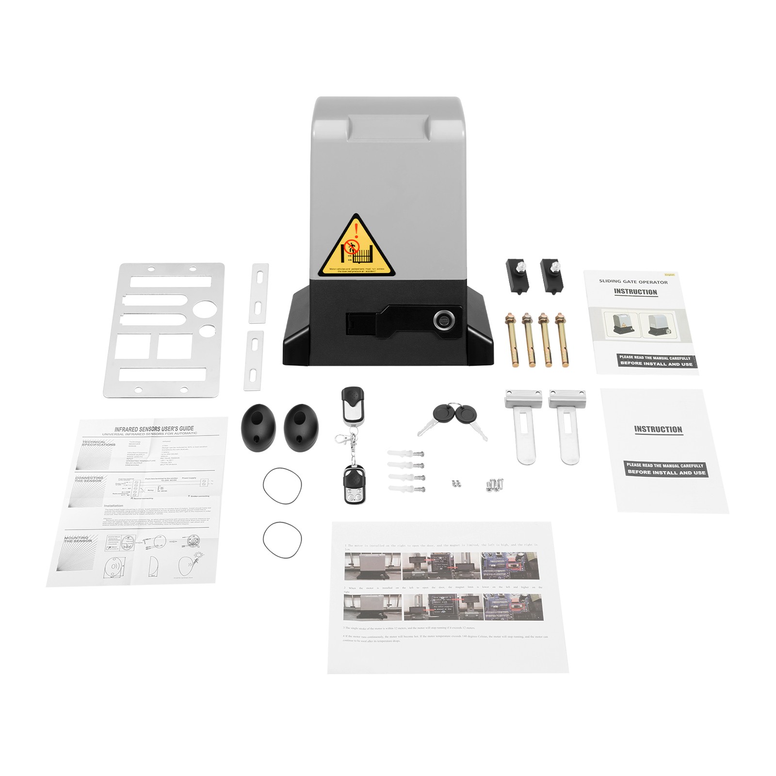 4400lb Electric Sliding WiFi Gate Opener Operator Kit Automatic Remote Control