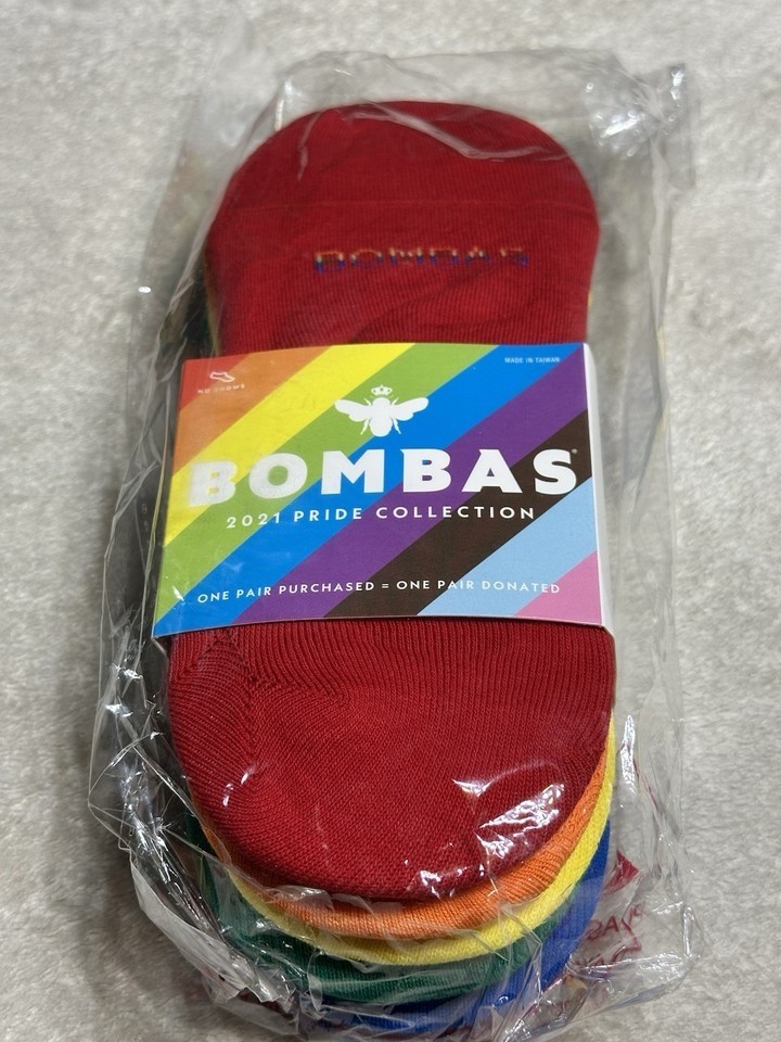 Bombas Women's No Show Multicolor Socks 6-Pack Size Medium