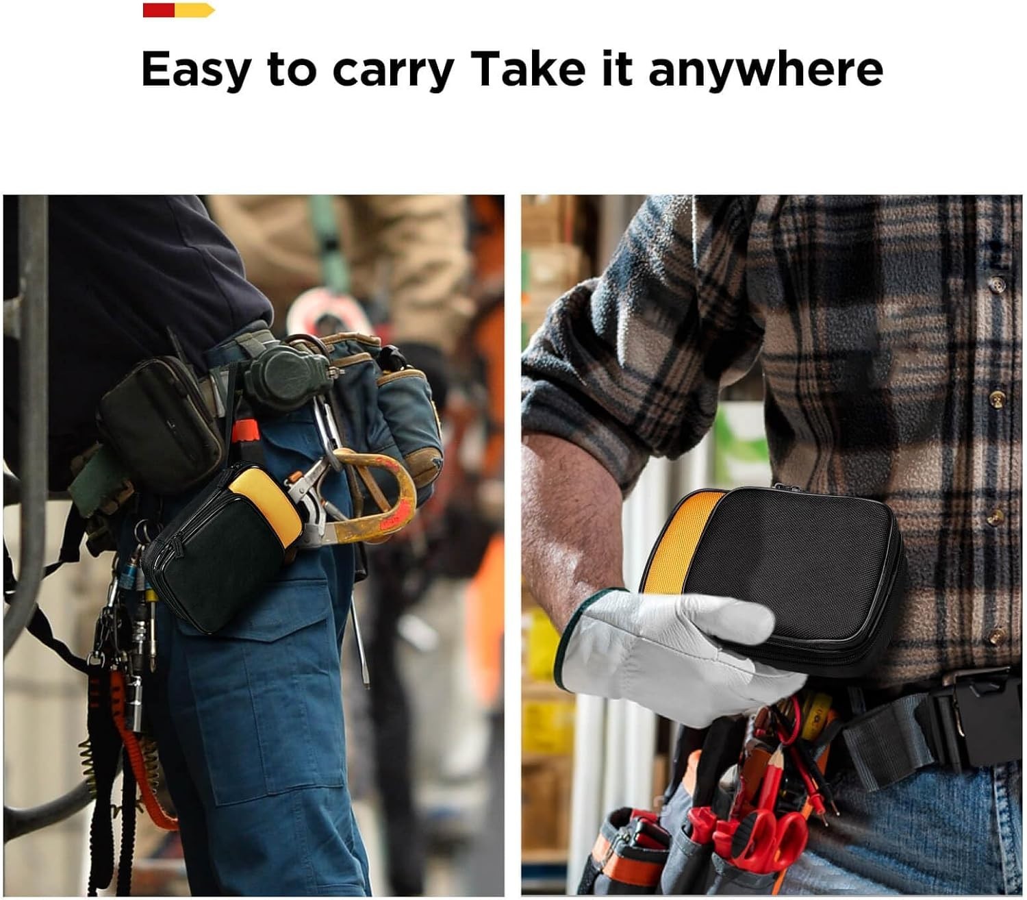Stylish Zippered Carrying Case for Fluke Multimeters - Two Pocket Organization