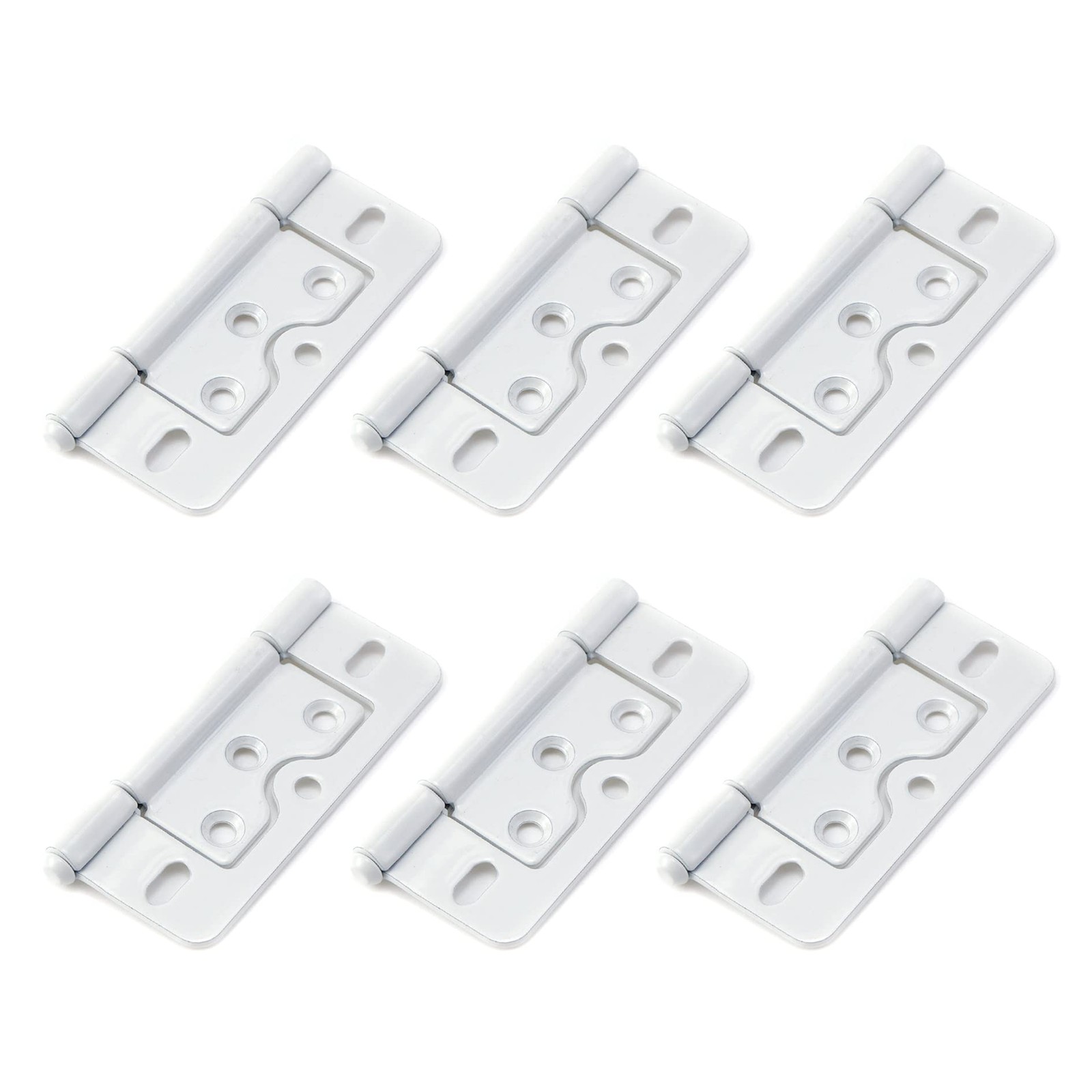 6 pcs White Non-Mortise Hinges Door Hinges 3 Inch Length Heavy Duty Door Hing...