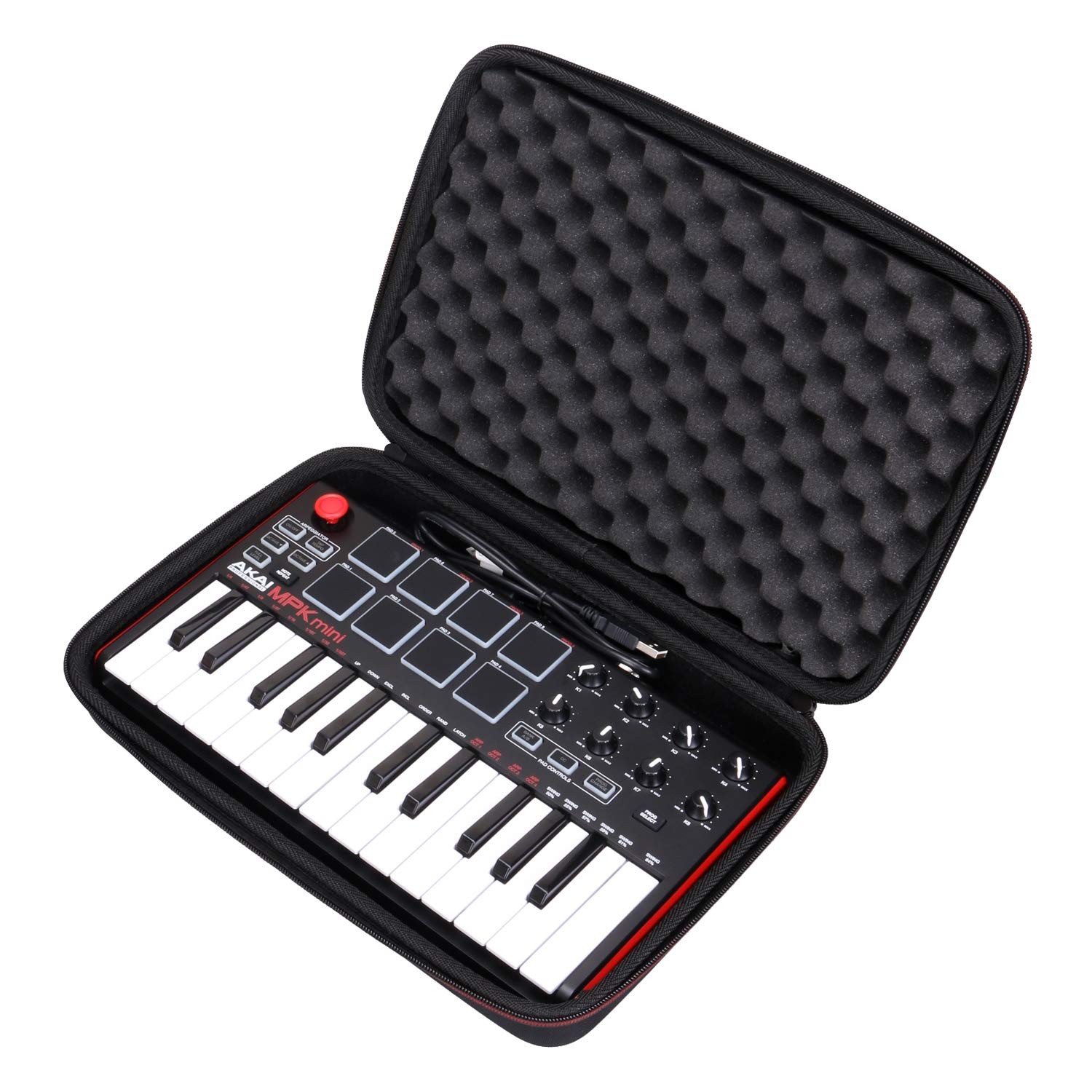 LTGEM Case Compatible with Akai Professional MPK Mini MK3 / Black