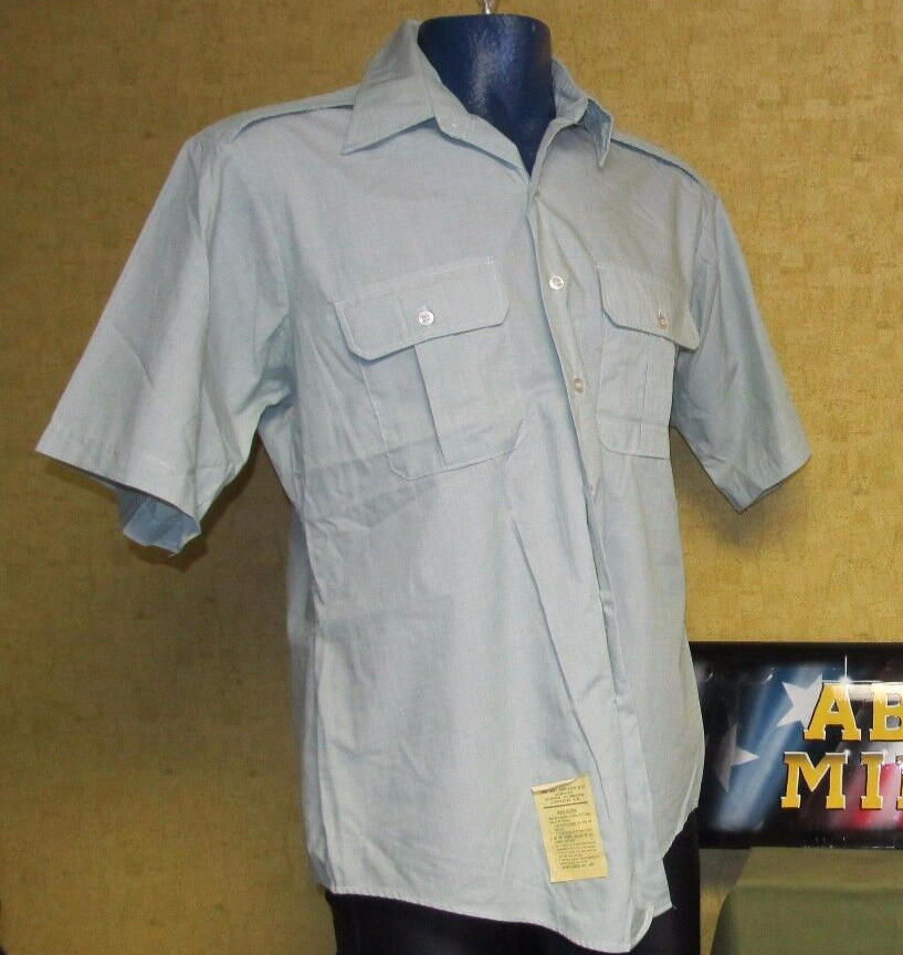 US Army Men Dress Green Uniform Class A B Shirt short sleeve 14 14.5 15 15.5 17