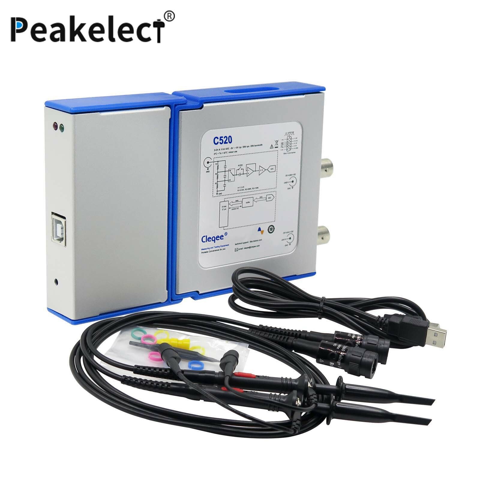 Peakelect Virtual Digital Handheld Oscilloscope Connect Android&PC 2 Channel