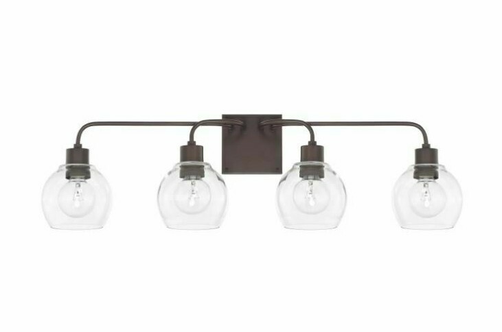 Capital Lighting Tanner 120041BZ-426 Bronze 4-Light 34"W Bathroom Vanity Light