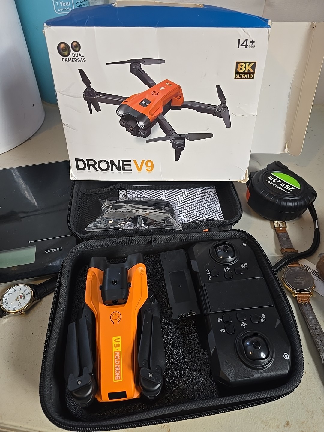 Drone V9 8k Dual Camera Fold Drone