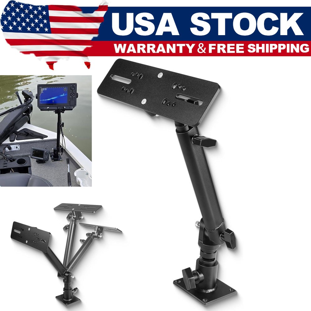 Heavy Duty Aluminum Chartplotter Mount 18"-24" Adjustable 350° Swivel MM-001-BL