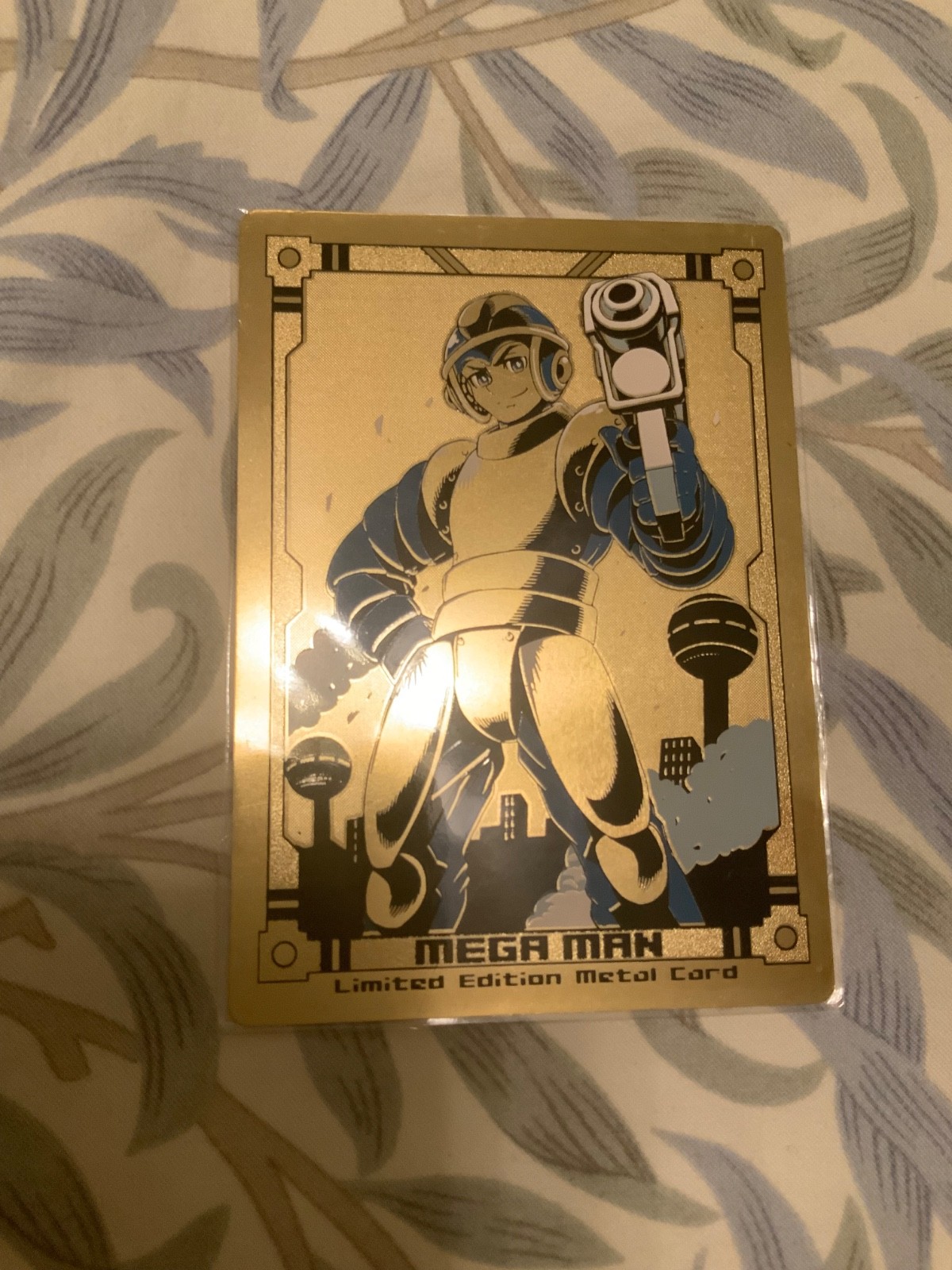 Realistic Mega Man GOLD Card HITOSHI ARIGA Rockman Udon collectors card, Rare