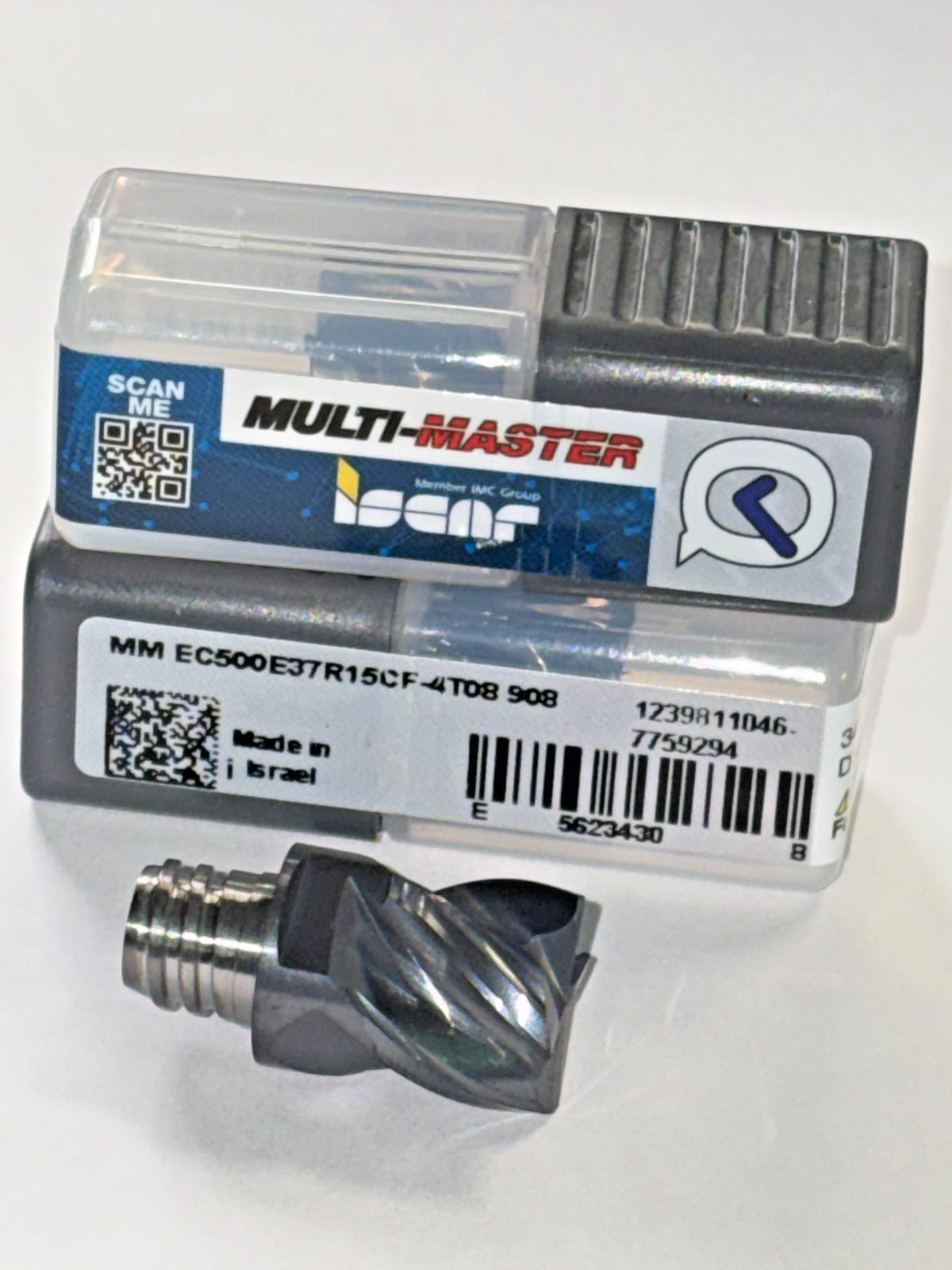 ISCAR MM EC500E37R15CF-4T08 IC908 MULTI-MASTER END MILL TIP  # 5623430 QTY: 1pc