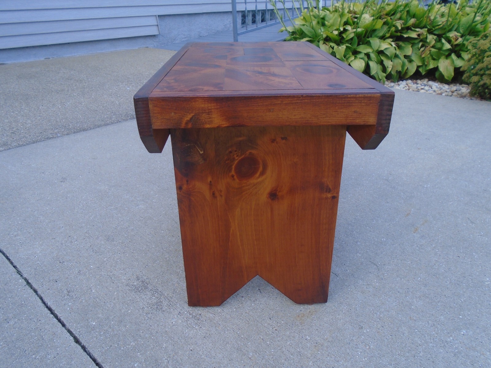 Handmade Patchwork Wood top Wooden 24" Bench Seating chair Stool