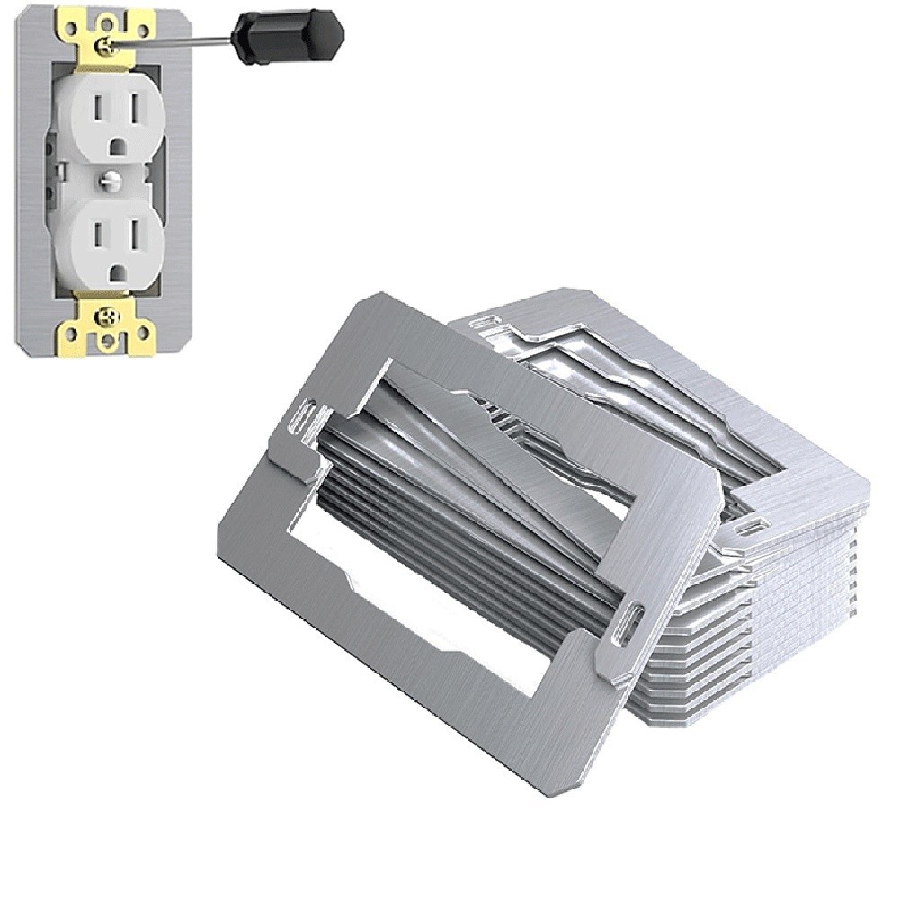 10pc Stainless Steel Wall Plate Spacers for Smooth Installation Process