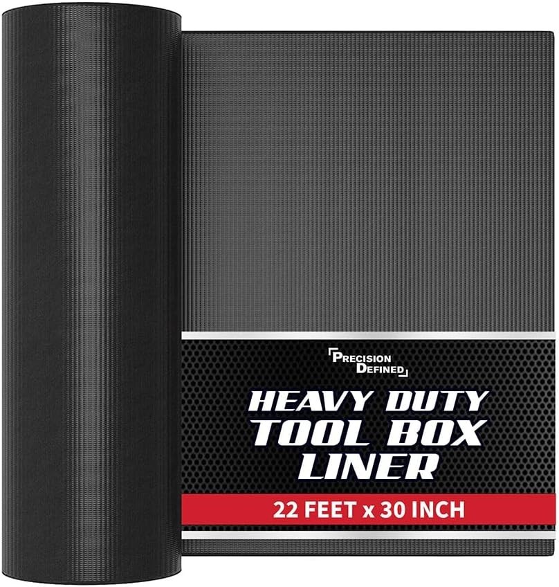 Professional Grade Tool Box Liner, 22 ft x 30", Black | Tool Box Drawer Liner, S
