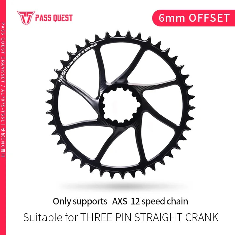 3-pin BOOST 6MM Offset Round Narrow-wide 32T-46T Chainwheel for Crankset