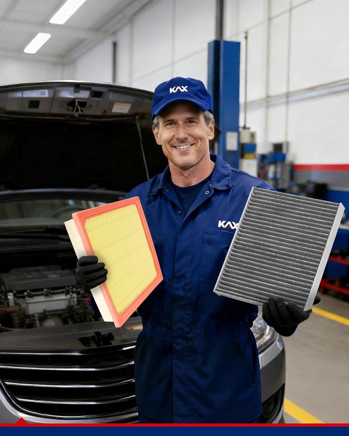 Engine & Cabin Air Filter Kit, Replacement for Toyota Camry, RAV4, Highlander, E