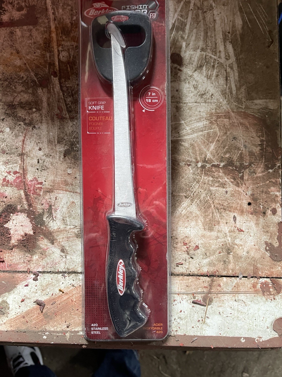 Berkley Fishin Gear Soft Grip Knife 7 in 420 Stainless Steel