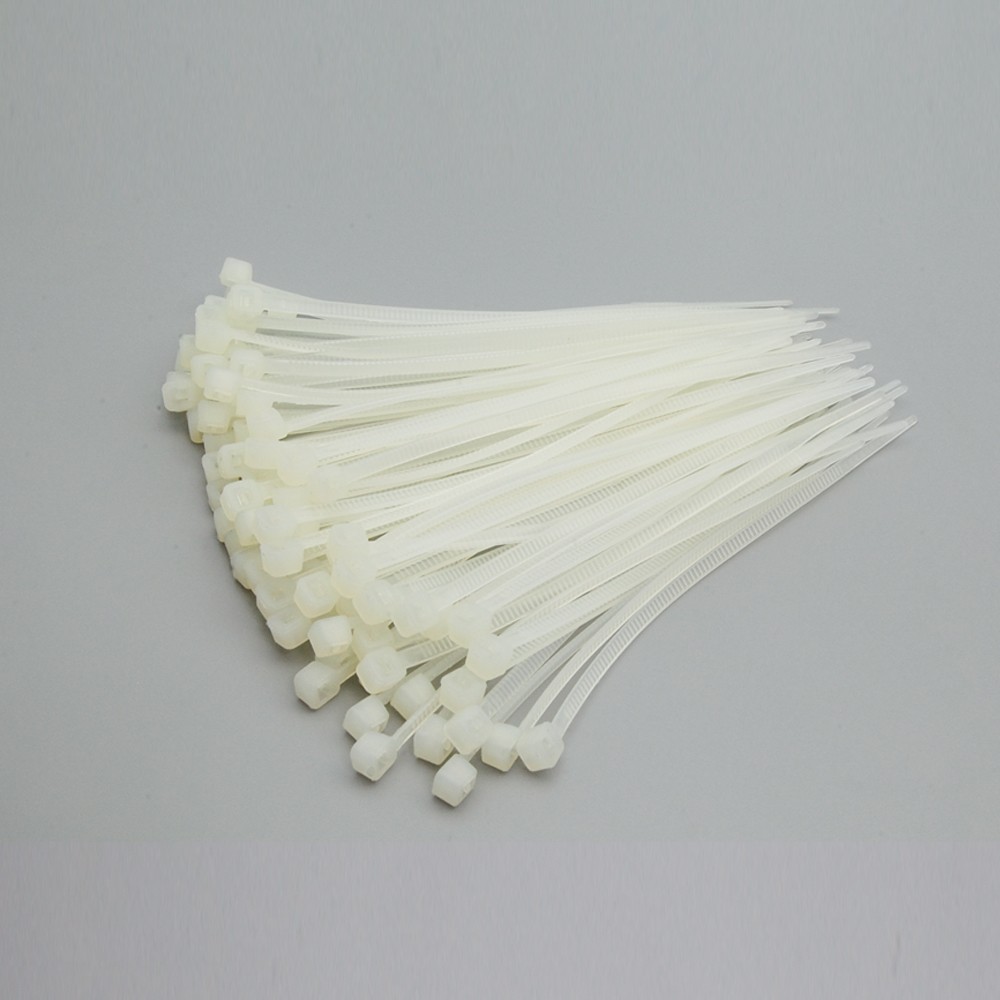 10 Pack of 6" Nylon Cable Tie 40lbs Clear 100pk