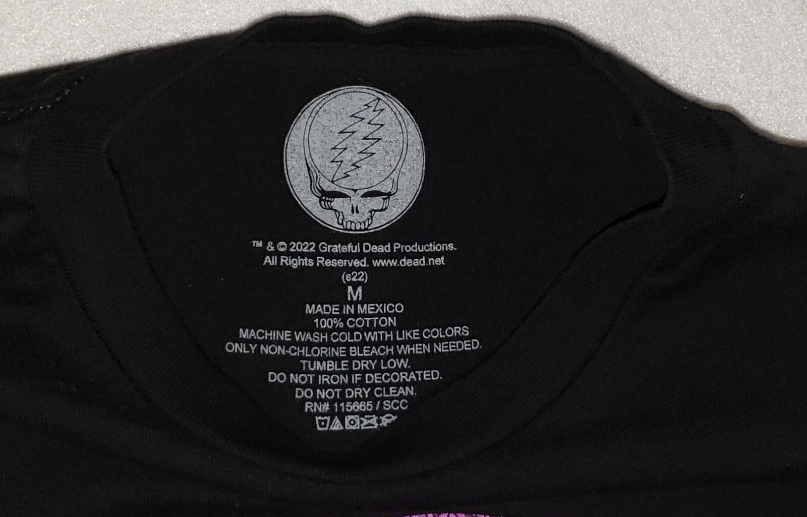GRATEFUL DEAD Size Medium Black T-Shirt