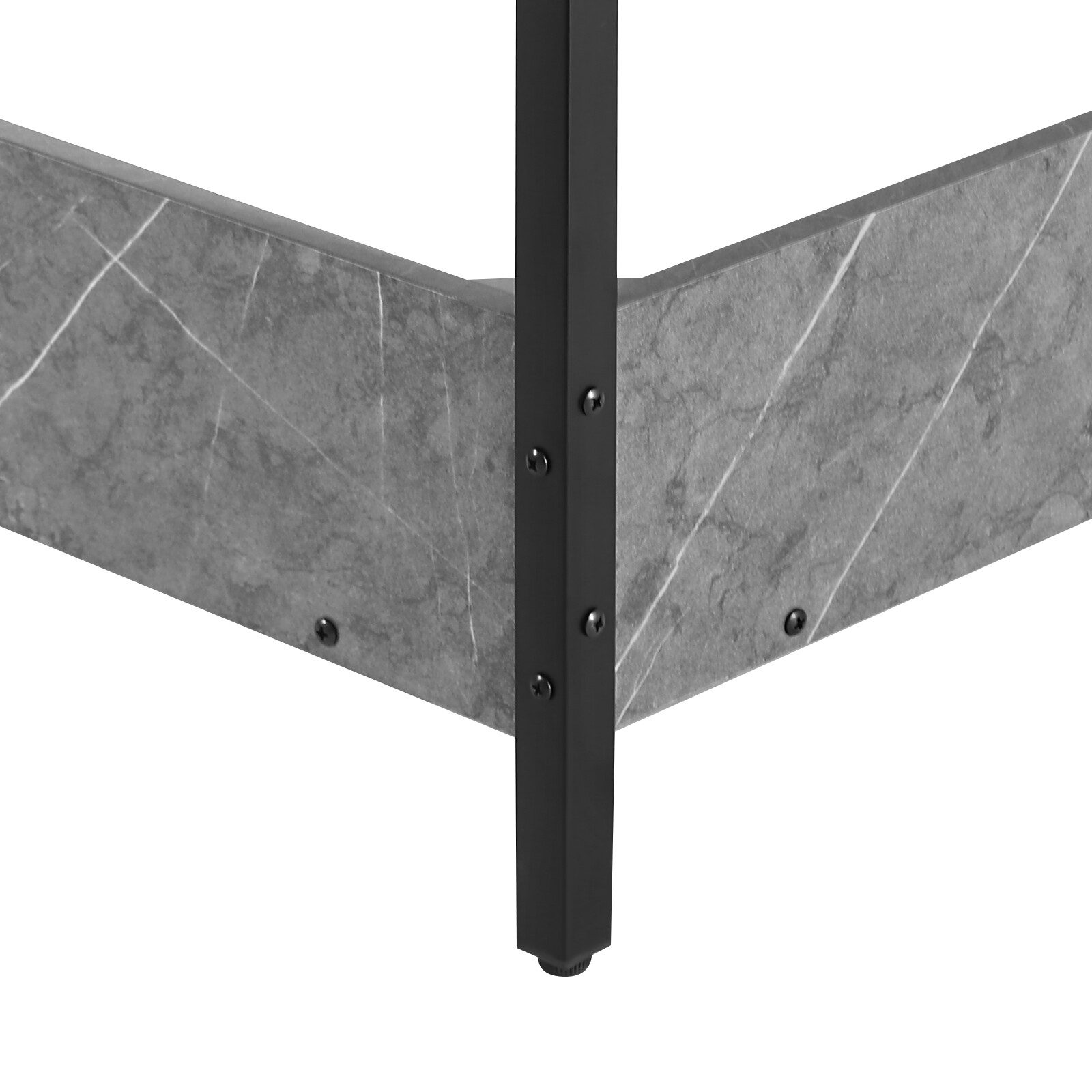 Corner Desk with Outlets, Small Desk with Outlets,Free Standing Corner Table