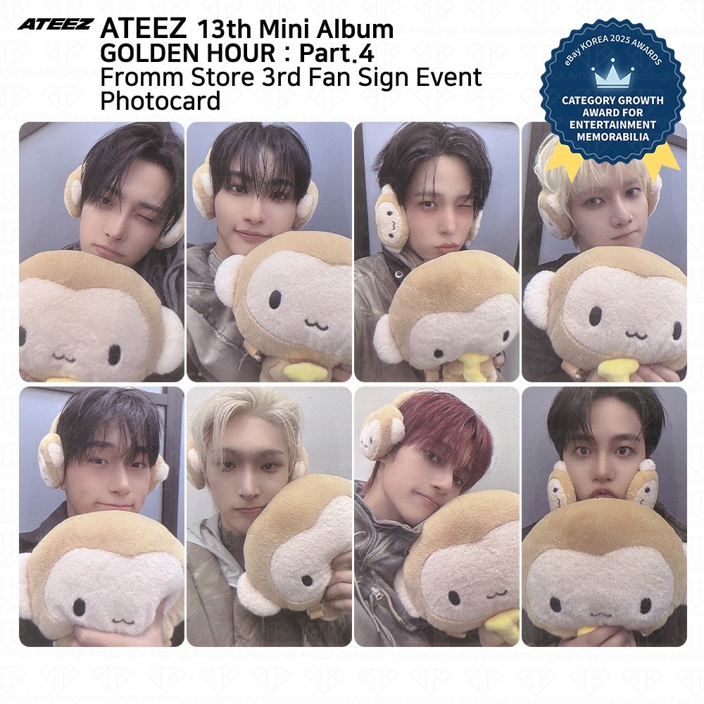 ATEEZ 13th Mini Album Golden Hour Part.4 FrommStore 3rd Fan Sign Photocard