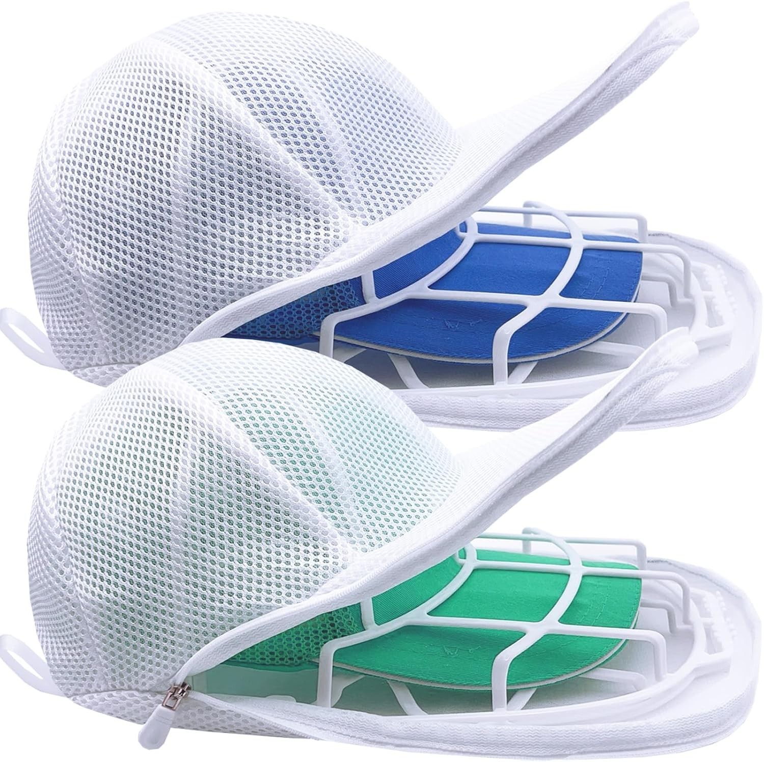 Hat Washer Cap Cleaner Mesh Bag for Washing Machine Dryer 2 Pack