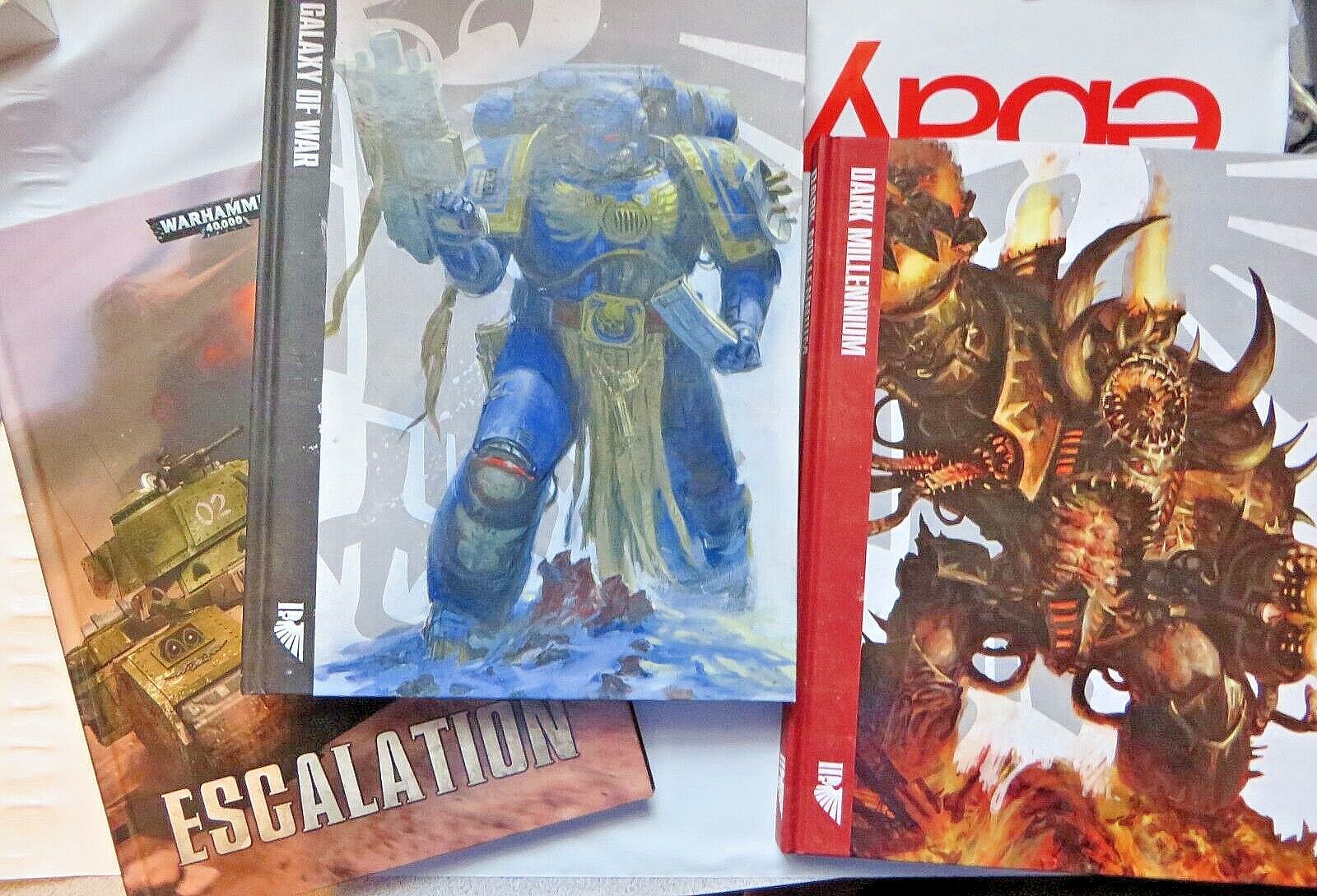 GW Warhammer 40k Boxed 3 Book Set The Rules, A Galaxy of War, Dark Millennium