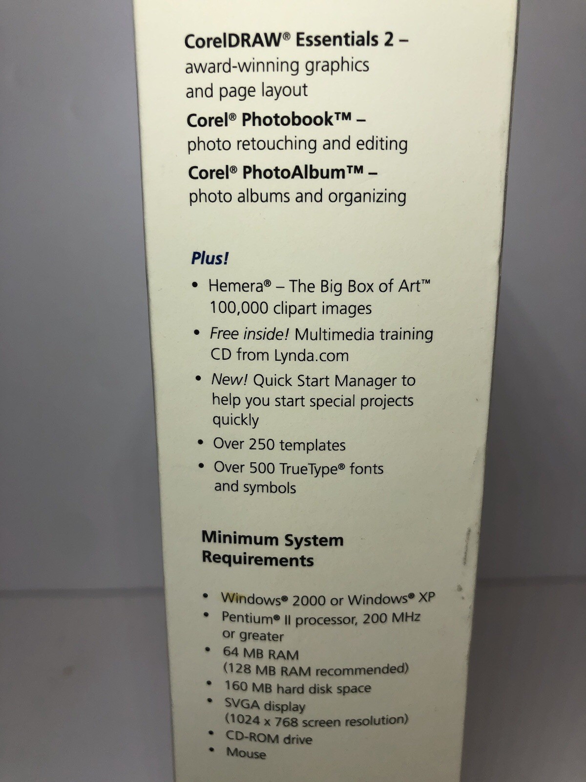 Corel Drawing Essentials 2 Windows ESS2ENGPC Photo Editing Suite Program