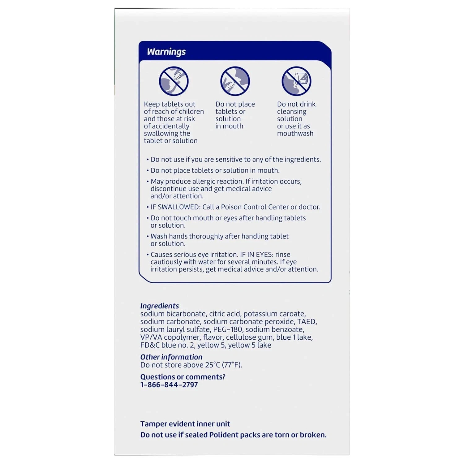 Overnight Retainer Cleaner Tablets Dentures Aligner Whitens 2 Pack 180 Ct Mint