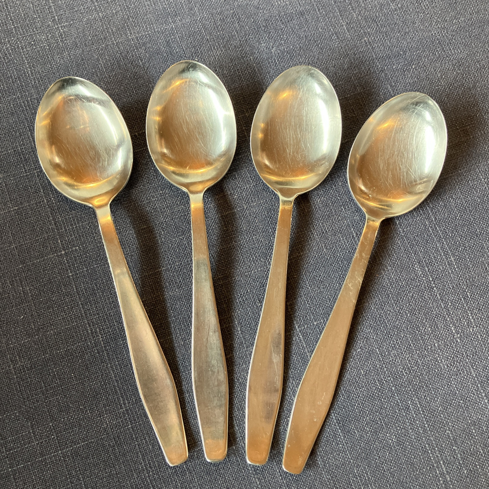 Set 4 Table Soup Spoons ESM7 by ESM Stainless 12/18 Germany