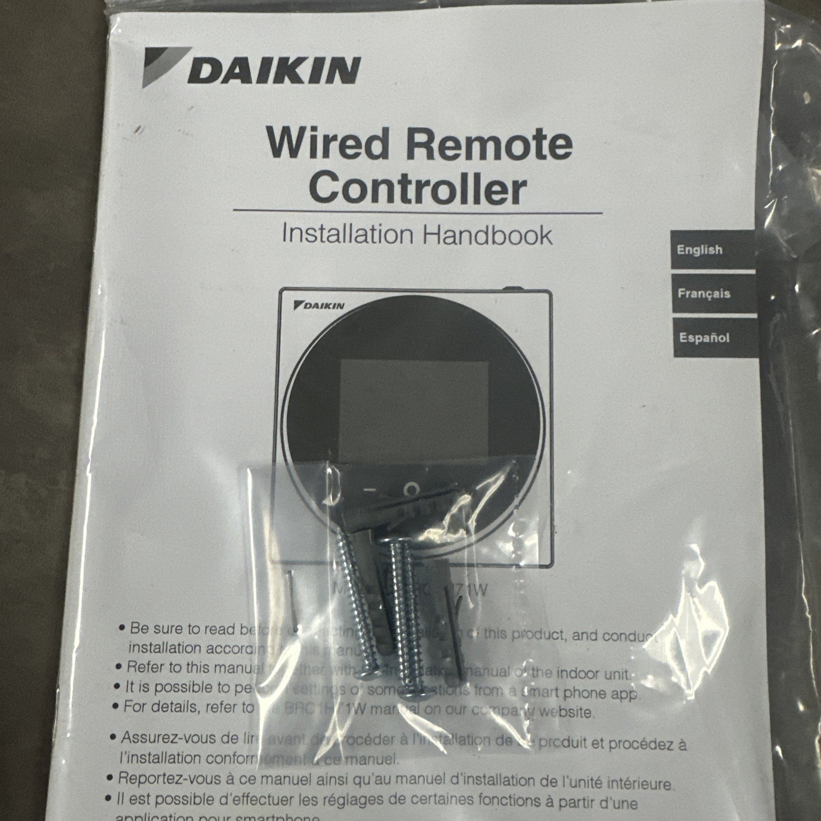 Daikin Madoka BRC1H71W Remote Controller New Sealed