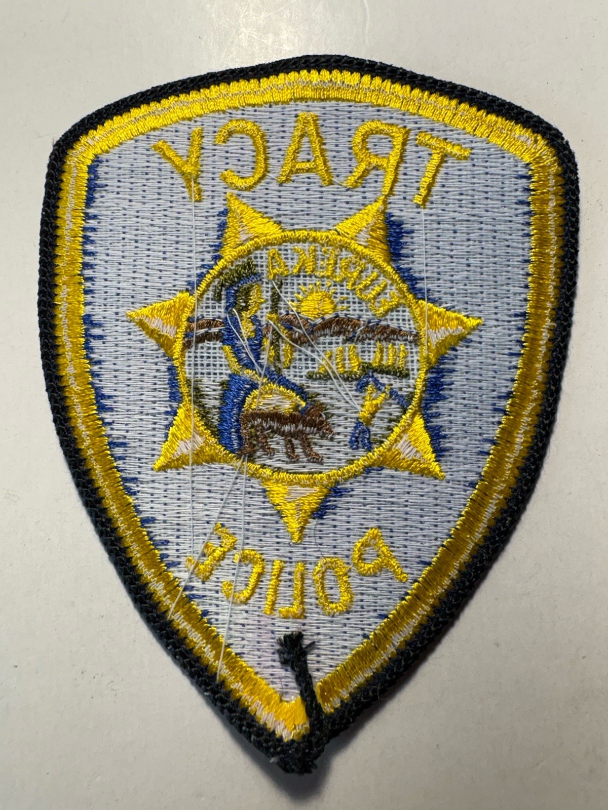 Tracy California Police Patch ~ 4” Tall