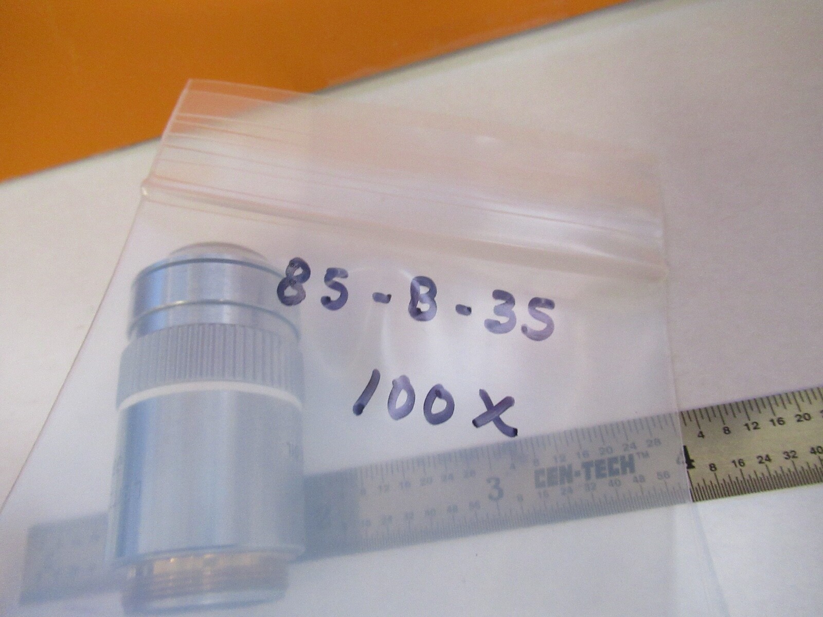 LEITZ GERMANY OBJECTIVE 100X /160 MICROSCOPE PART OPTICS AS PICTURED &85-B-35