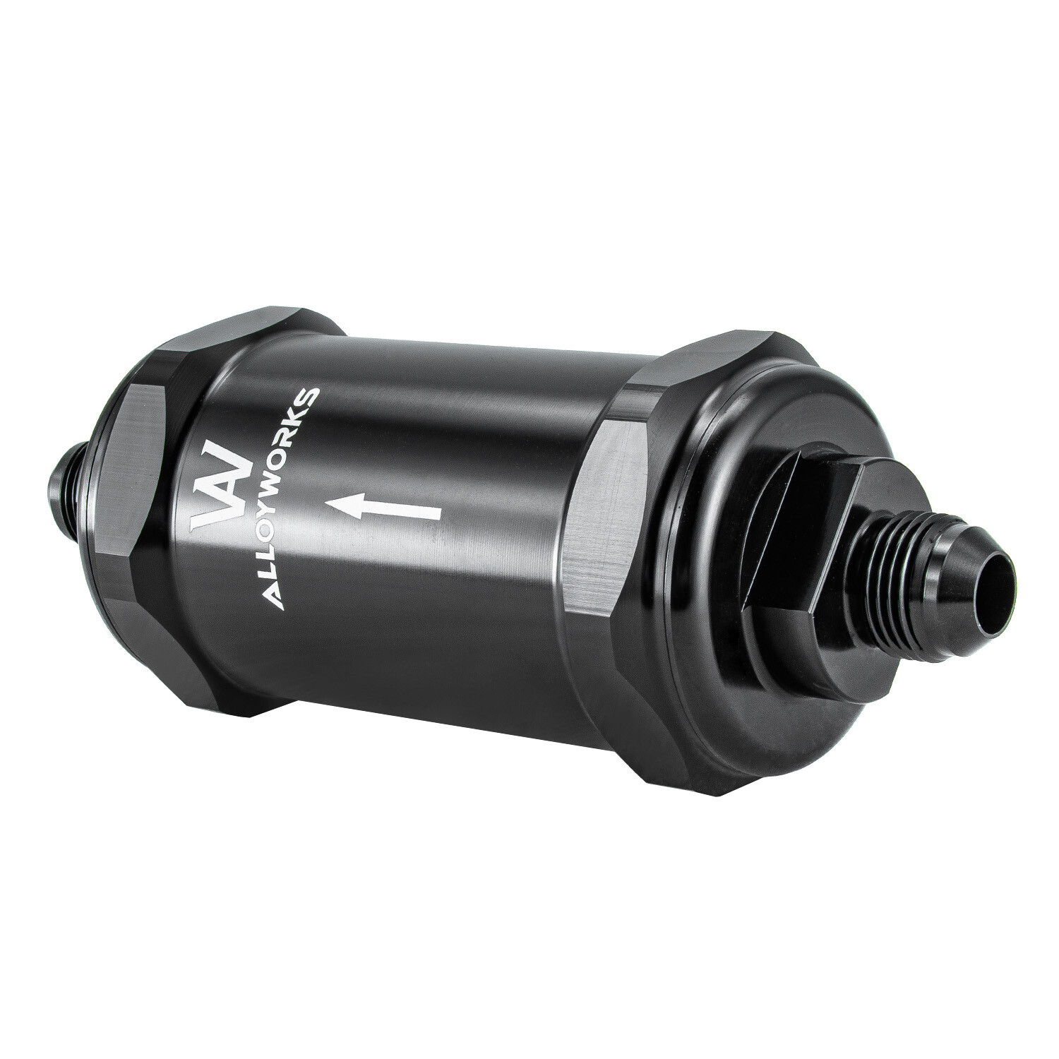 In-Line Fuel Filter AN8 In/Out 10 Micron Replaceable Fiberglass Element US