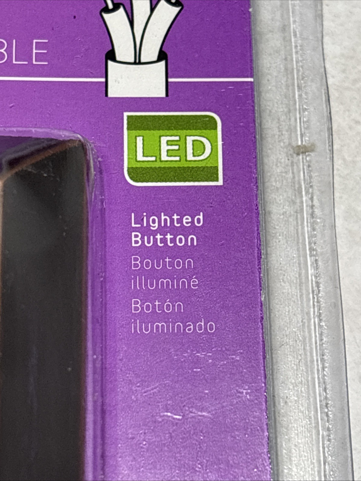 Style Selections Wired Cable LED Lighted Button with Bronze Finish NIP 20CN40