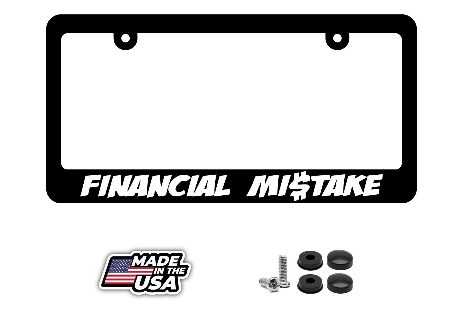 FINANCIAL MISTAKE l License Plate Frame Lowered jdm funny low slow