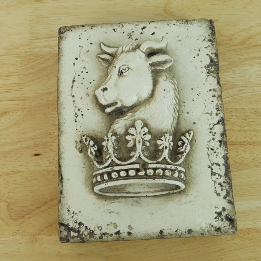 Sid Dickens Taurus Memory Blocks Tile Z-05 Zodiac Retired Wall Art Bull Crown