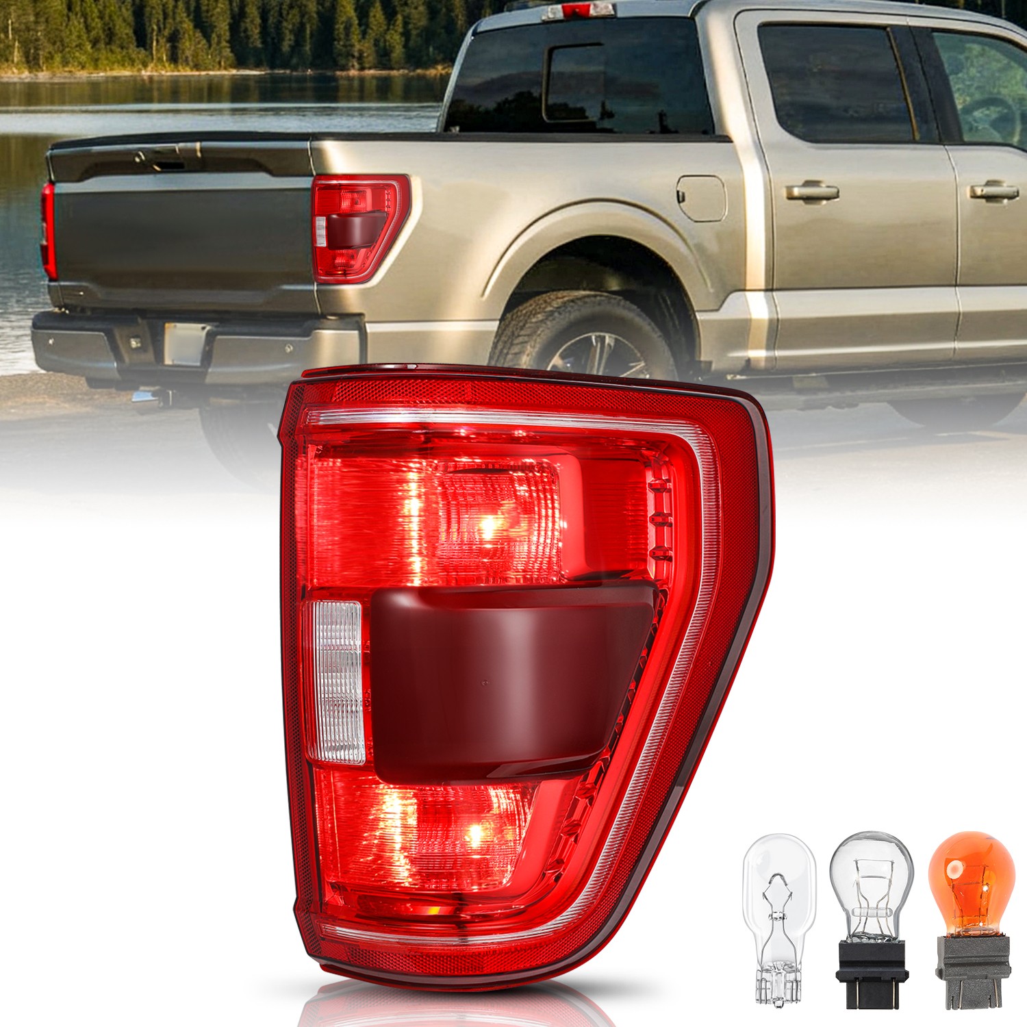 Right Passenger Tail Light Brake W/Blind Spot For Ford F150 F-150 XLT 2021-2023
