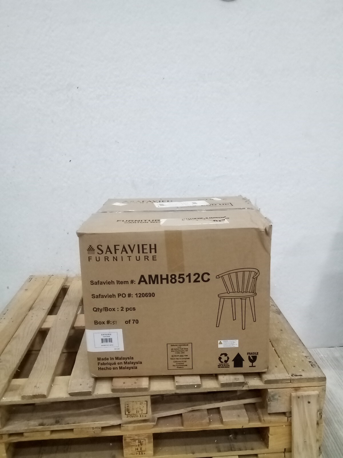 Safavieh Curved Spindle Side Chair, Reduced Price 2172722550 AMH8512C
