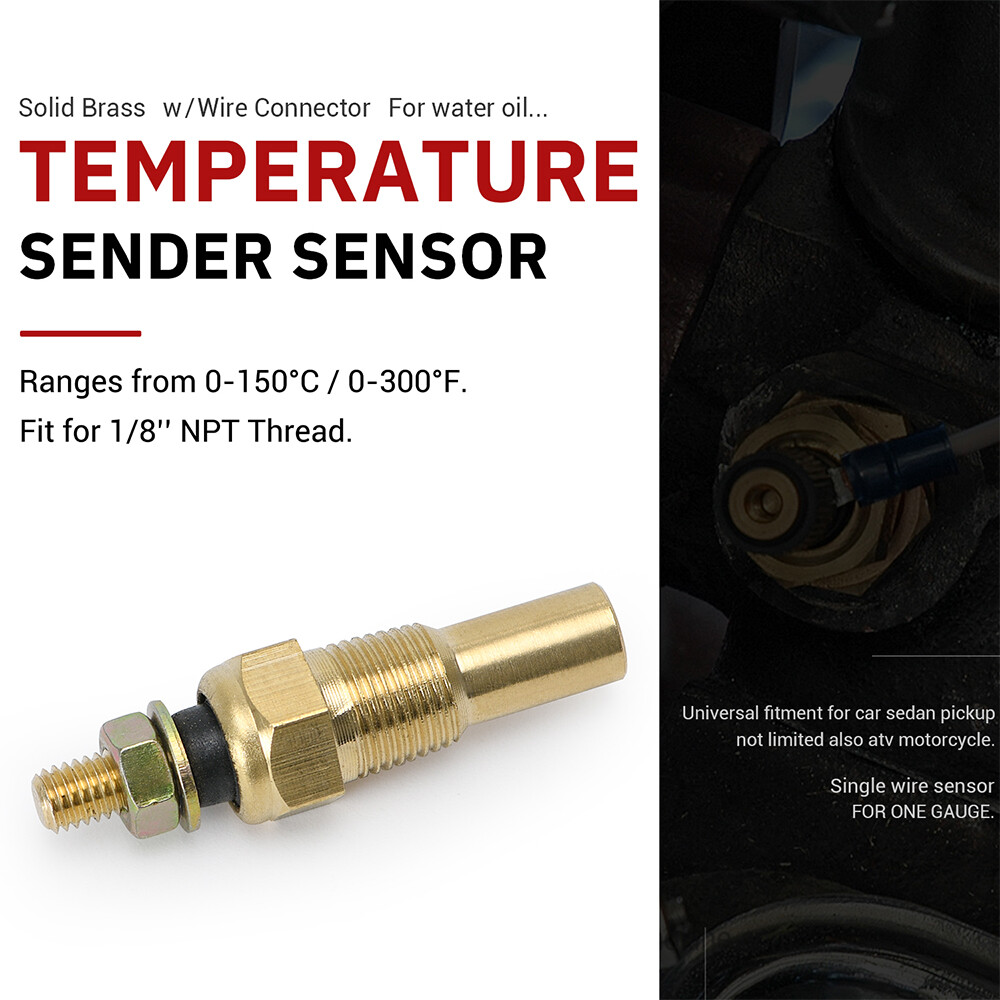 2pcs Water / Oil Temp Temperature 1/8 NPT Electrical Sender Sending Sensor Unit